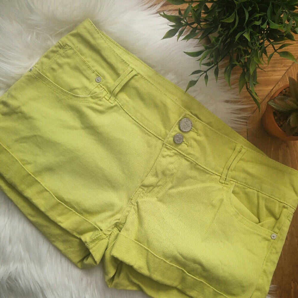 Yellow Jean Shorts